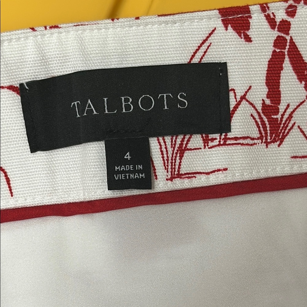TALBOTS Womens Summer Vacation Sailboat/Palm Trees Mini Skirt Size 4 Nautical - Picture 4 of 8